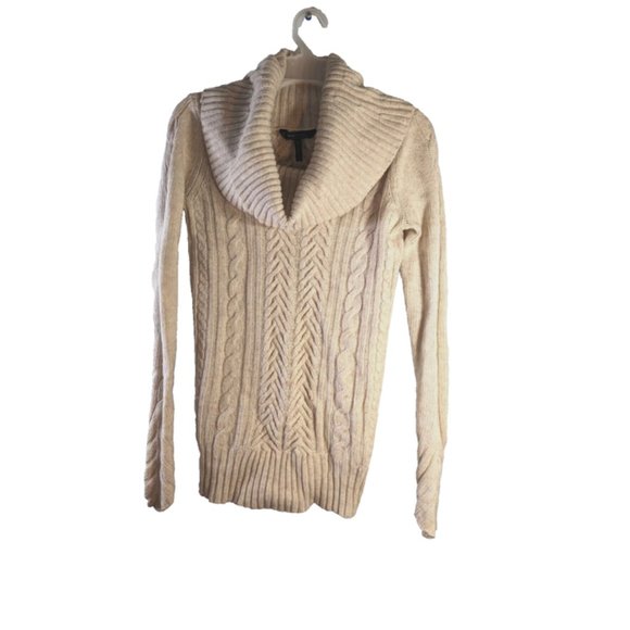 BCBG Maxazria Women's Cowl Neck Cable Knit Sweater Wool Blend L/S Cardig… - Picture 12 of 12